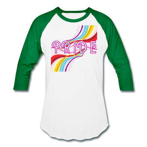 Pride Baseball T-Shirt - white/kelly green