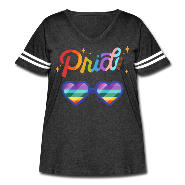 Pride Women's Curvy Vintage Sport T-Shirt - vintage smoke/white