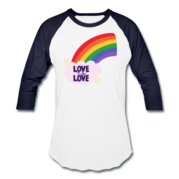 Love is Love Baseball T-Shirt - white/navy