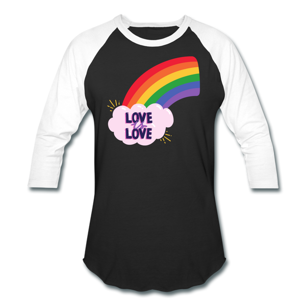 Love is Love Baseball T-Shirt - black/white