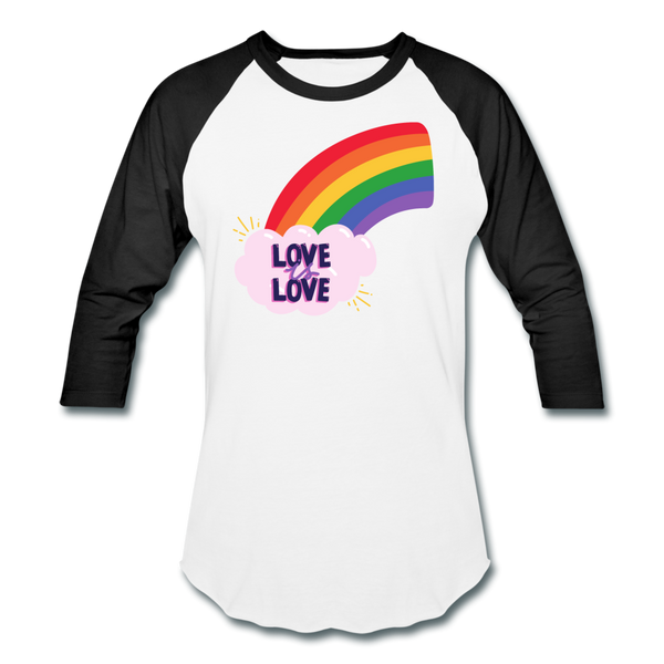Love is Love Baseball T-Shirt - white/black