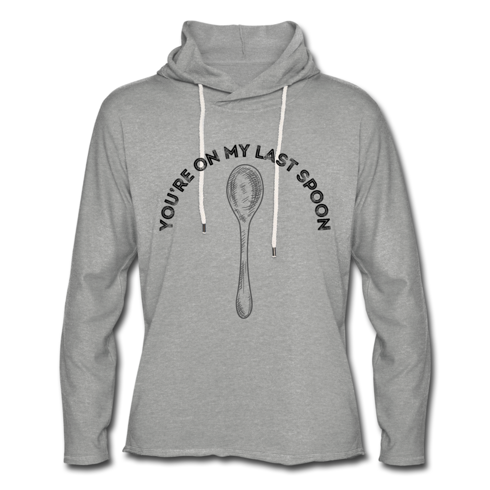 Spoon Unisex Lightweight Terry Hoodie - heather gray