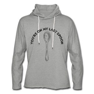 Spoon Unisex Lightweight Terry Hoodie - heather gray