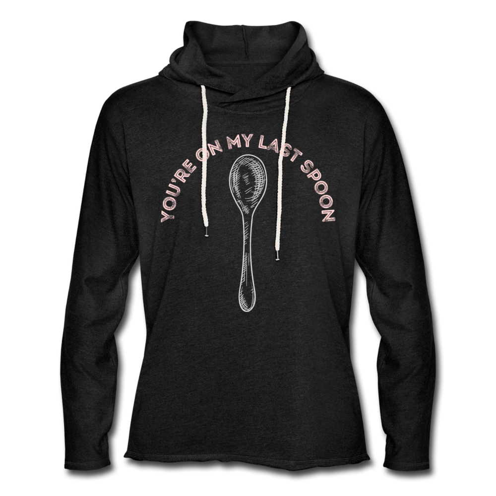 Spoon Unisex Lightweight Terry Hoodie - charcoal gray