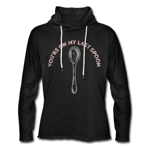 Spoon Unisex Lightweight Terry Hoodie - charcoal gray