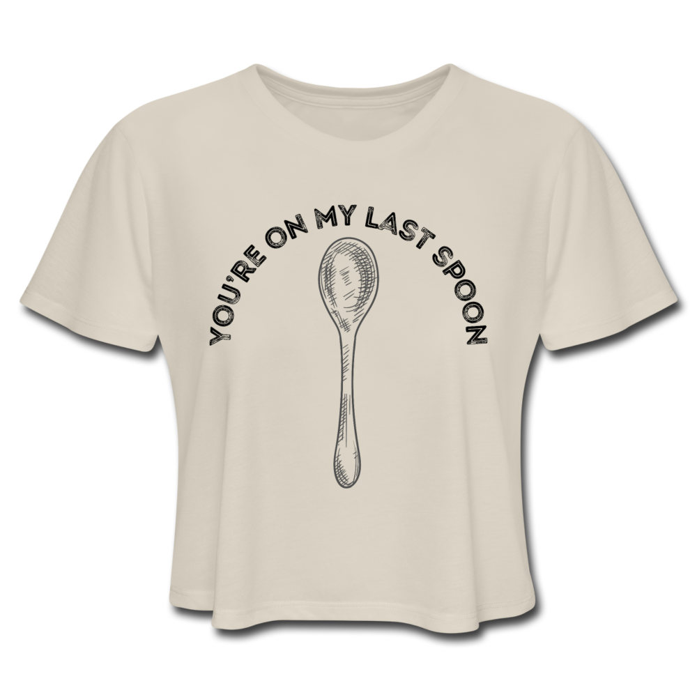 Spoon Women's Cropped T-Shirt - dust