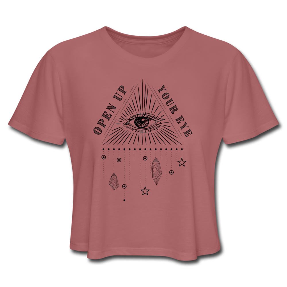 Eye Women's Cropped T-Shirt - mauve