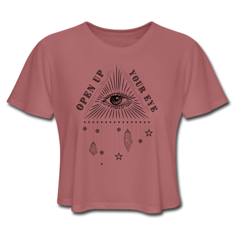 Eye Women's Cropped T-Shirt - mauve
