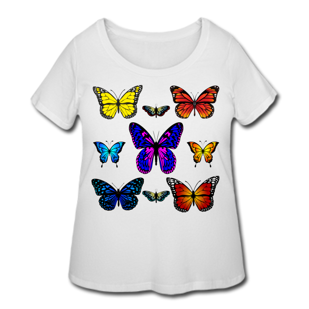 Butterfly Women’s Curvy T-Shirt - white