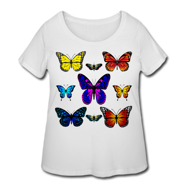 Butterfly Women’s Curvy T-Shirt - white