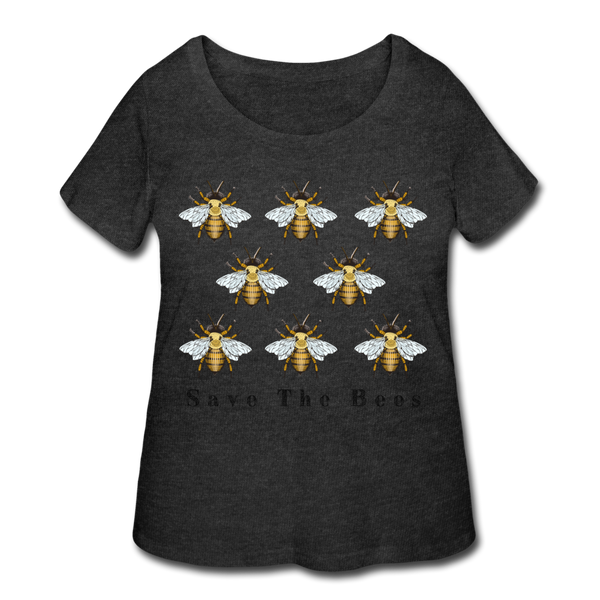 Bees Women’s Curvy T-Shirt - deep heather