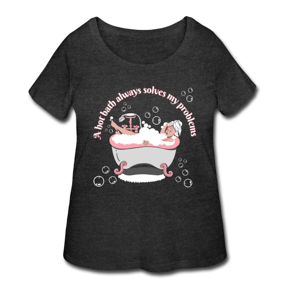 Hot Bath Women’s Curvy T-Shirt - deep heather