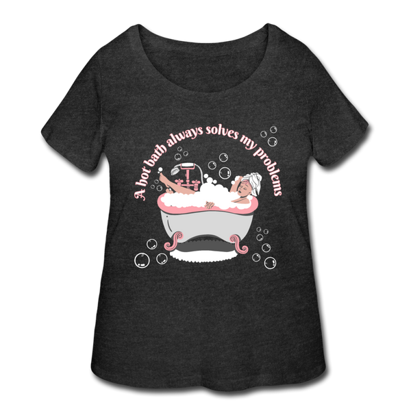 Hot Bath Women’s Curvy T-Shirt - deep heather