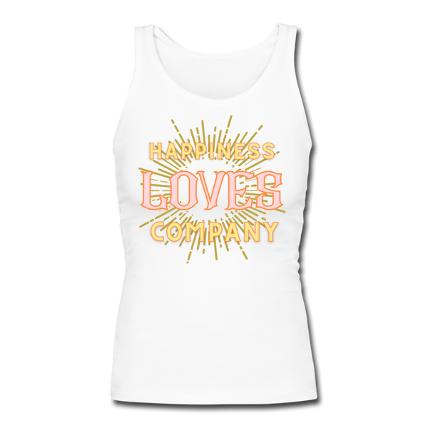 Happiness Women's Longer Length Fitted Tank - white