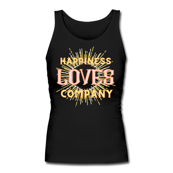 Happiness Women's Longer Length Fitted Tank - black