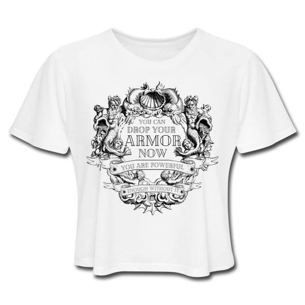 Armor Women's Cropped T-Shirt - white