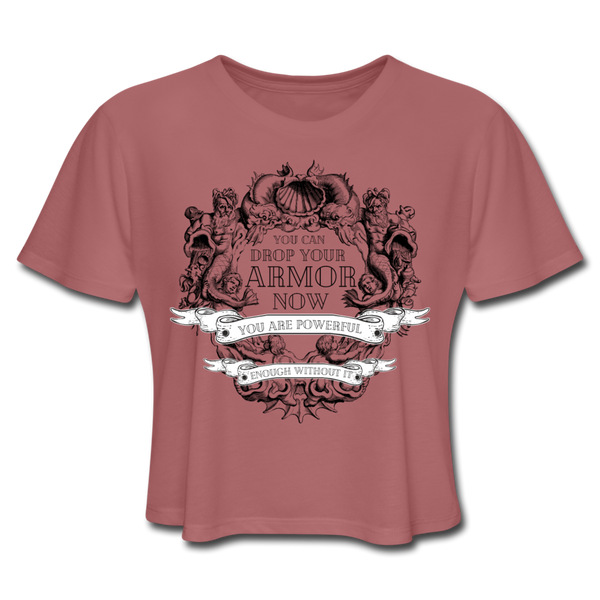 Armor Women's Cropped T-Shirt - mauve