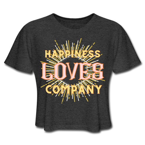 Happiness Women's Cropped T-Shirt - deep heather