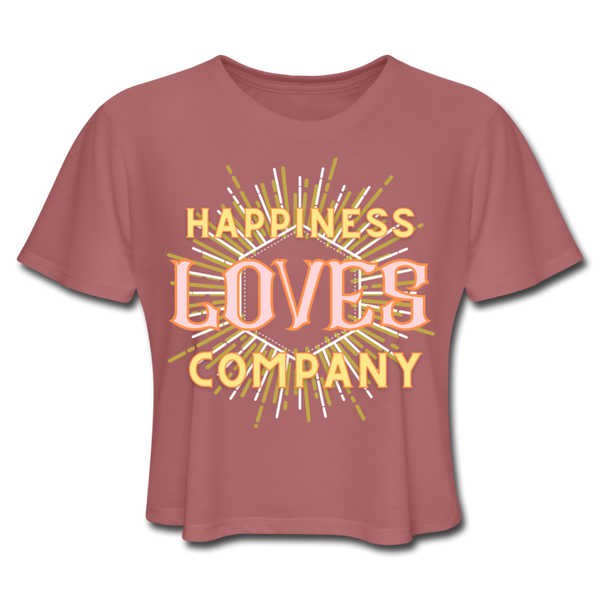 Happiness Women's Cropped T-Shirt - mauve