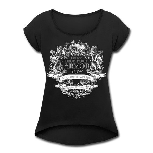 Armor Women's Roll Cuff T-Shirt - black