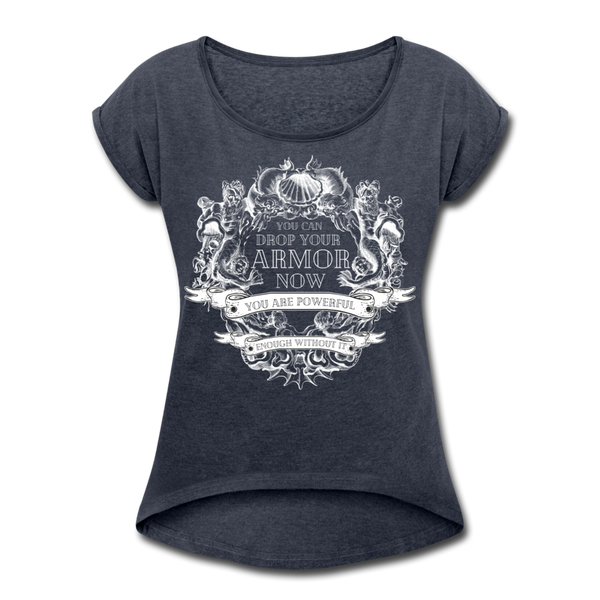 Armor Women's Roll Cuff T-Shirt - navy heather