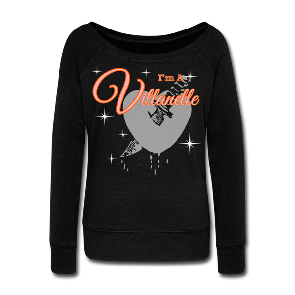 Villanelle Women's Wideneck Sweatshirt - black