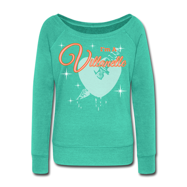 Villanelle Women's Wideneck Sweatshirt - teal