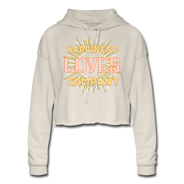 Happiness Women's Cropped Hoodie - dust