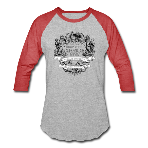 Armor Baseball T-Shirt - heather gray/red