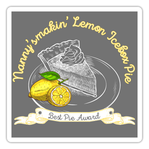 Lemon Ice Box Pie Sticker - white matte