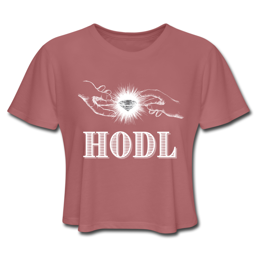 HODL Women's Cropped T-Shirt - mauve