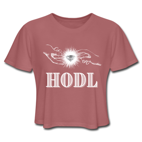 HODL Women's Cropped T-Shirt - mauve