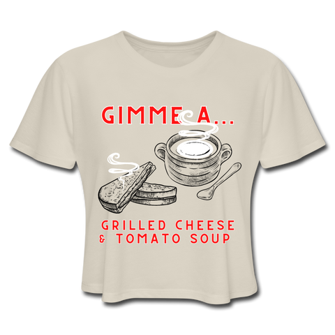 Grilled Cheese Women's Cropped T-Shirt - dust