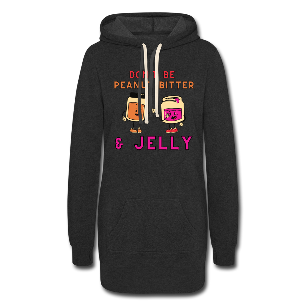 PB & J Women's Hoodie Dress - heather black