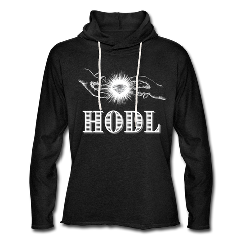 HOLD Unisex Lightweight Terry Hoodie - charcoal gray