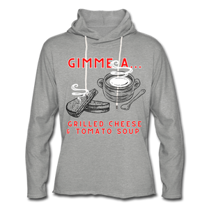 Grilled Cheese Unisex Lightweight Terry Hoodie - heather gray