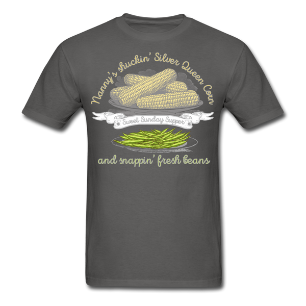 Shuckin' Corn & Snappin' Beans Unisex Classic T-Shirt - charcoal