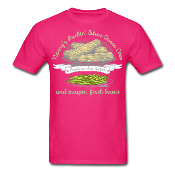 Shuckin' Corn & Snappin' Beans Unisex Classic T-Shirt - fuchsia