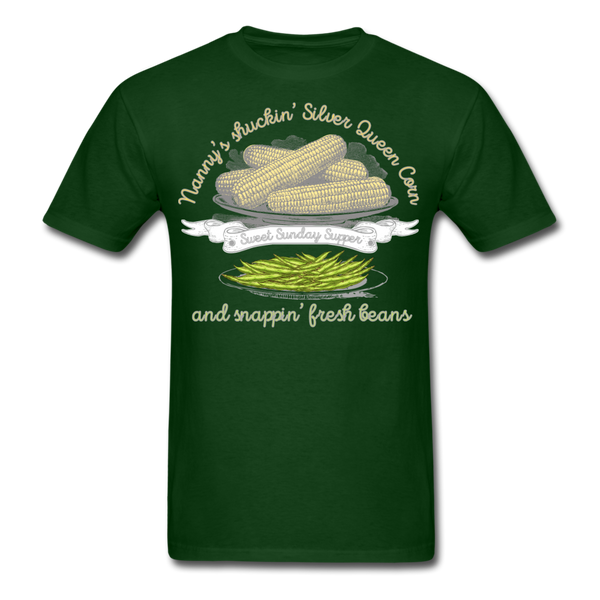 Shuckin' Corn & Snappin' Beans Unisex Classic T-Shirt - forest green