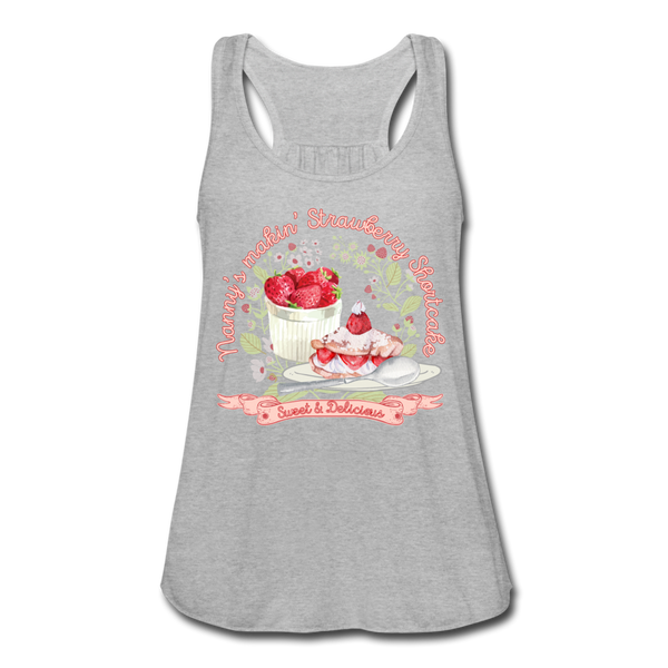Strawberry Shortcake Women's Flowy Tank Top by Bella - heather gray