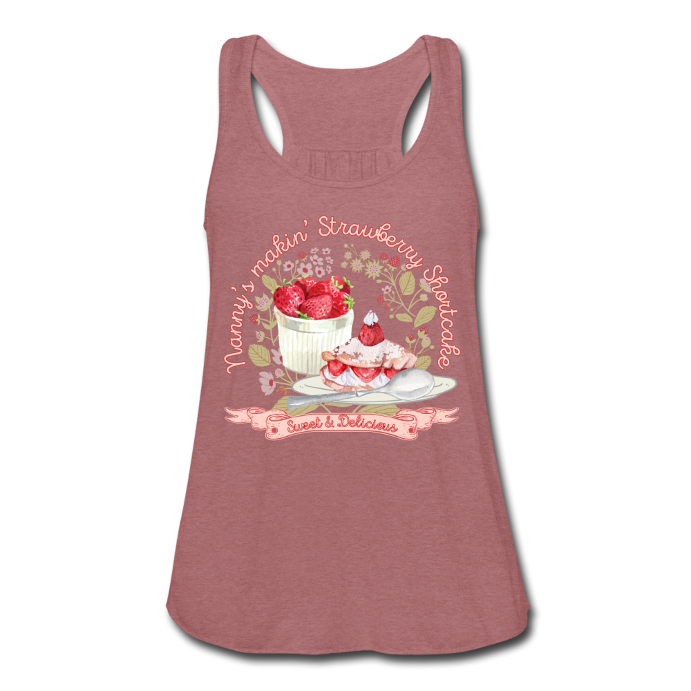 Strawberry Shortcake Women's Flowy Tank Top by Bella - mauve