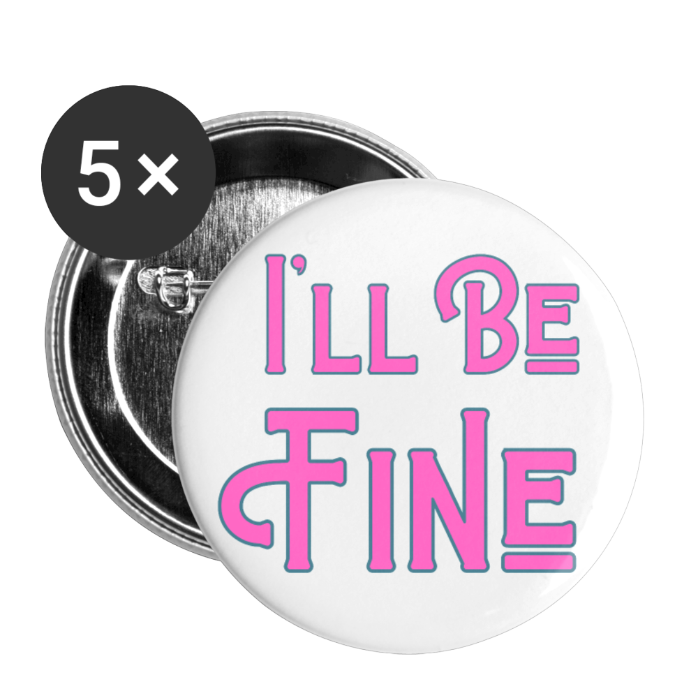Fine Buttons large 2.2'' (5-pack) - white
