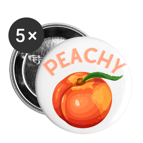 Peachy Buttons large 2.2'' (5-pack) - white