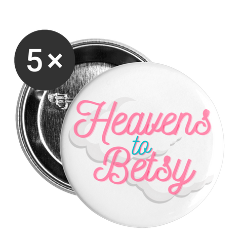 Heavens Buttons large 2.2'' (5-pack) - white