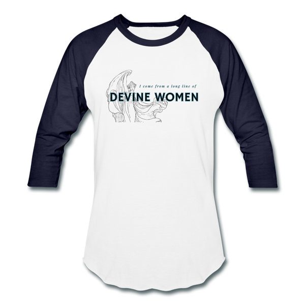 Devine Women Baseball T-Shirt - white/navy