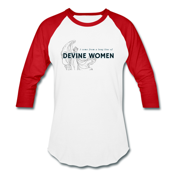 Devine Women Baseball T-Shirt - white/red