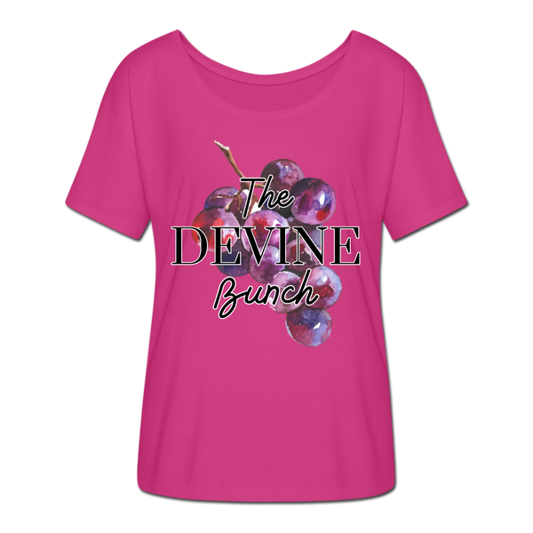 Devine Bunch Women’s Flowy T-Shirt - dark pink