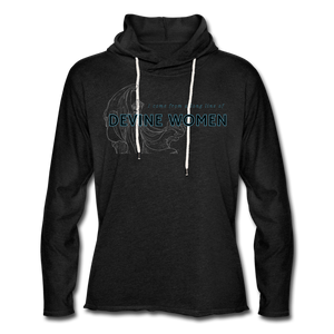 Devine women Unisex Lightweight Terry Hoodie - charcoal grey