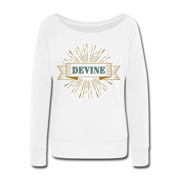 Devine Women's Wideneck Sweatshirt - white