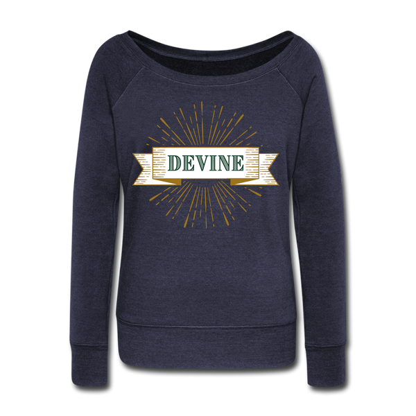 Devine Women's Wideneck Sweatshirt - melange navy